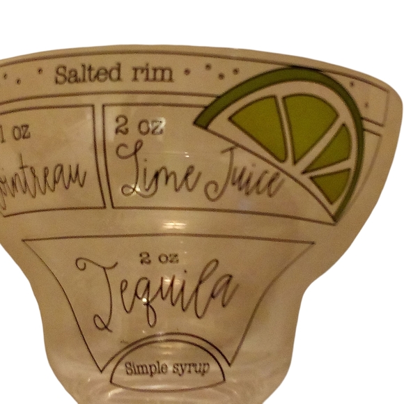 Mud Pie 4 NWT Footed Stemless Margarita Recipe Clear Glass 4" Tall x 5" Diameter - Picture 6 of 7